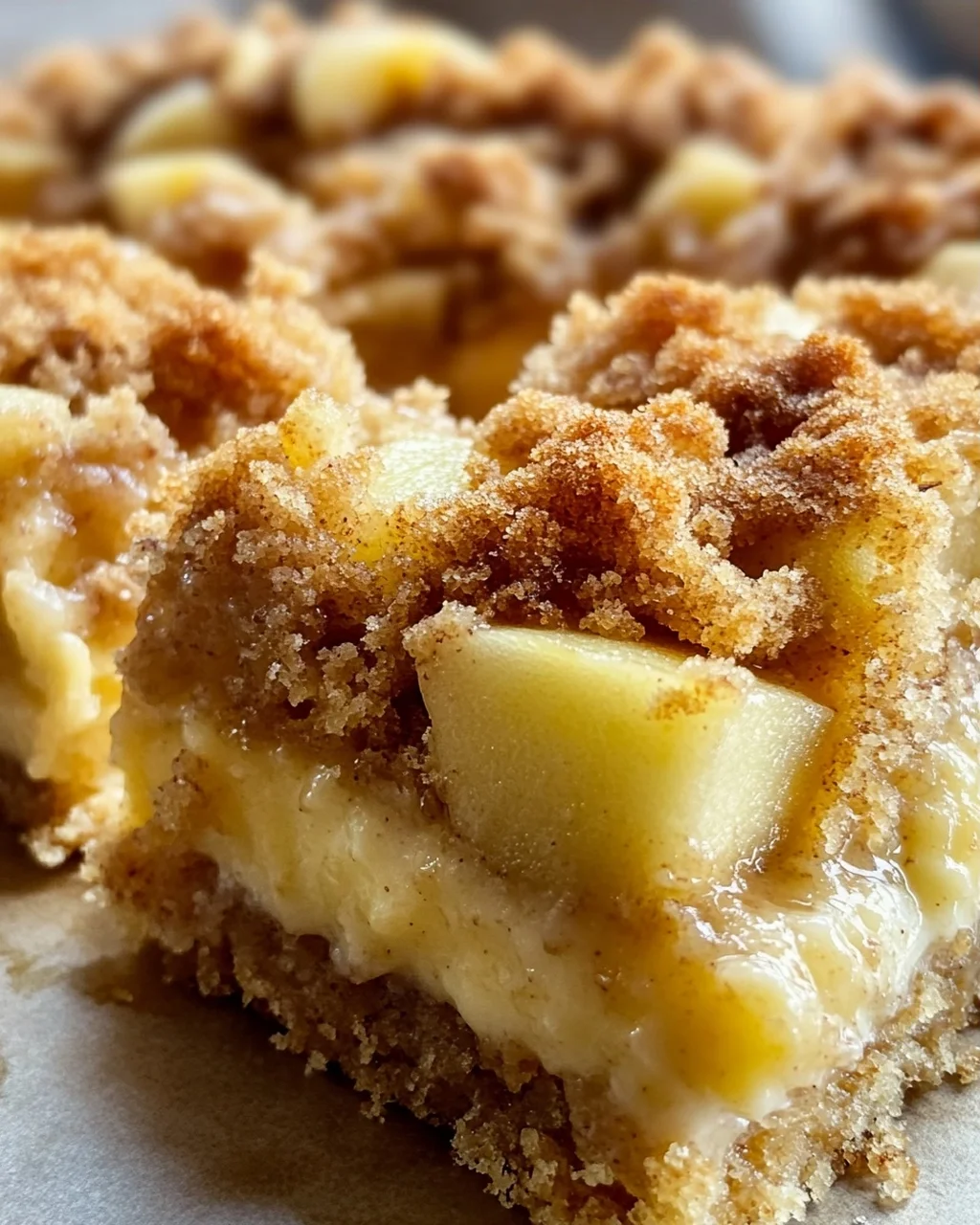 Apfelkuchen vom Blech - mit Pudding und knusprigen Streuseln