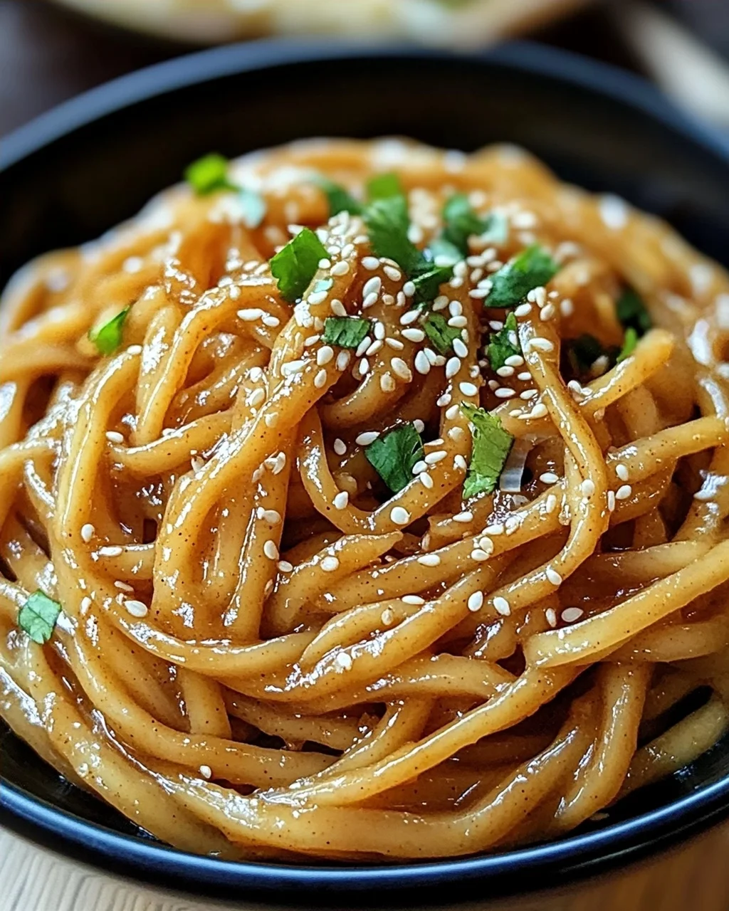 Chinesische Nudeln mit Erdnusssauce