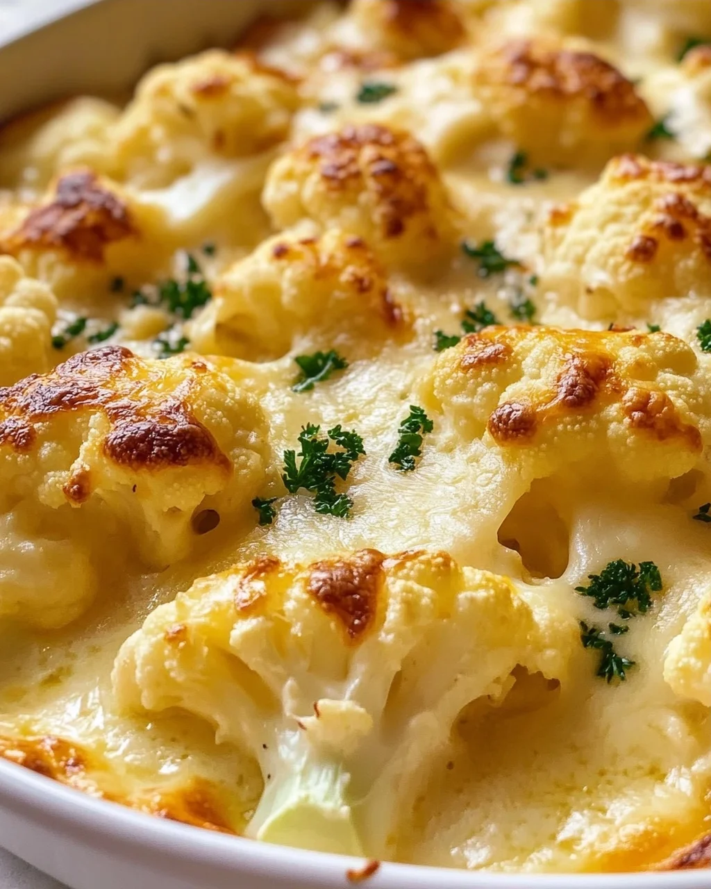 Cremiger Blumenkohl Käse Auflauf Low Carb Rezept