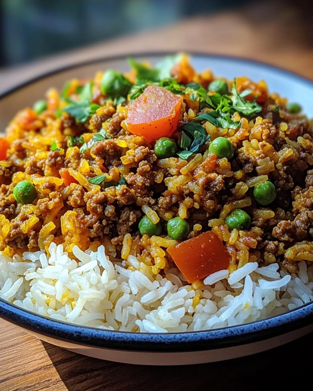 Curryreis mit Hackfleisch