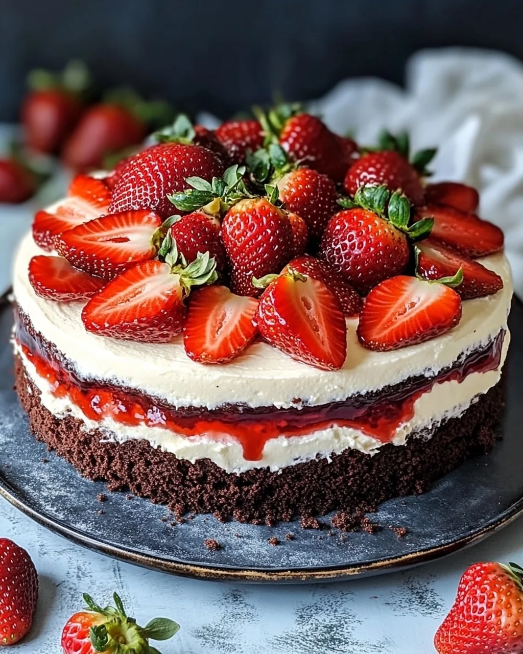 Erdbeerkuchen mit Mascarpone