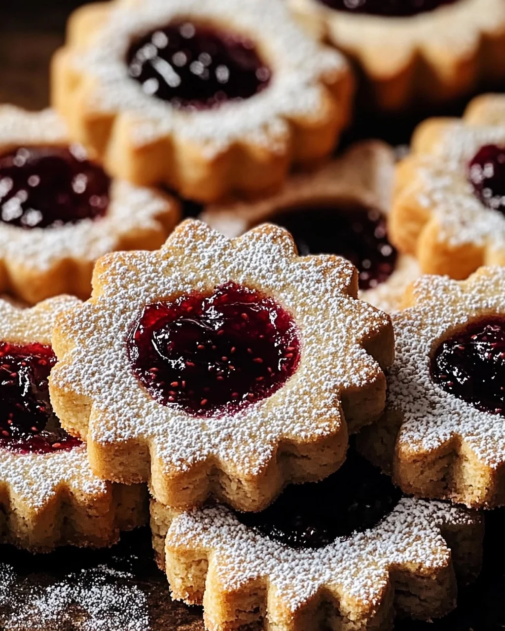 Feine Linzer-Plätzchen mit Marmelade