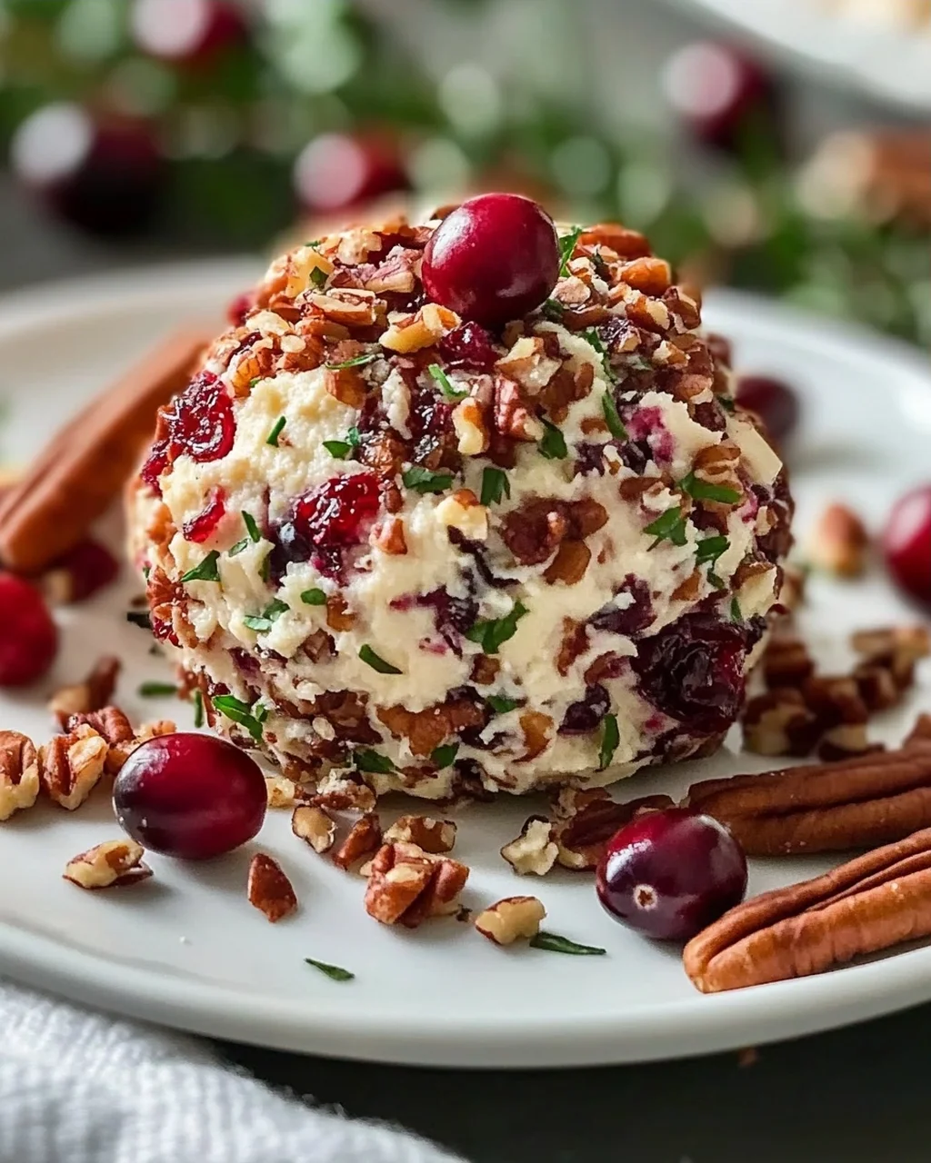 Festlicher Cranberry-Pecan Käsebällchen Genuss für Feste