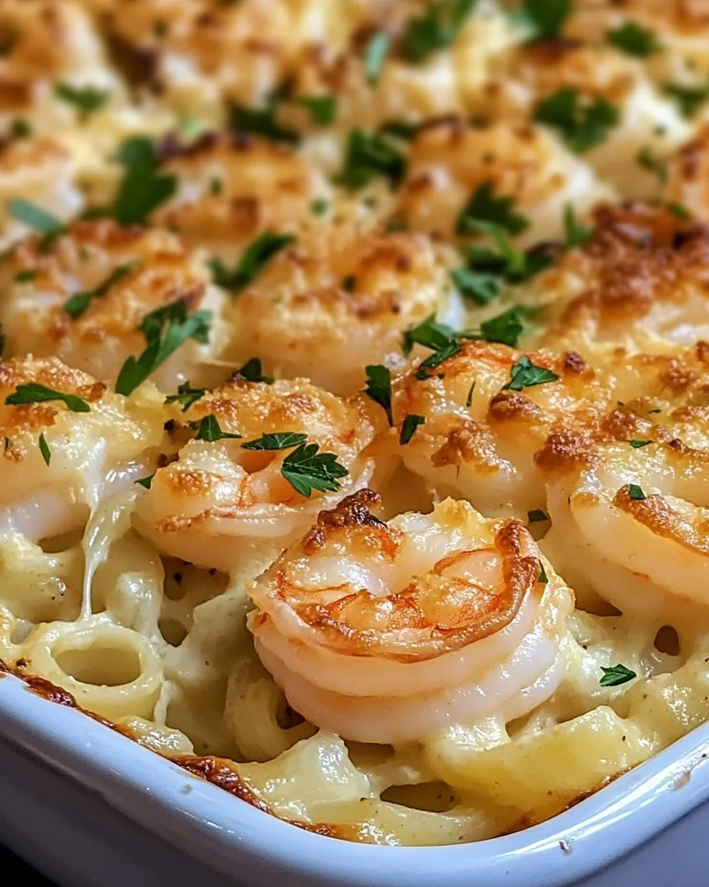 Garnelen Scampi Nudelauflauf für ein gemütliches Dinner