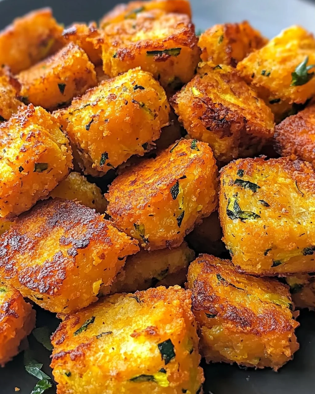 Gebackene Süßkartoffel-Zucchini-Tots für gesunde Snacks