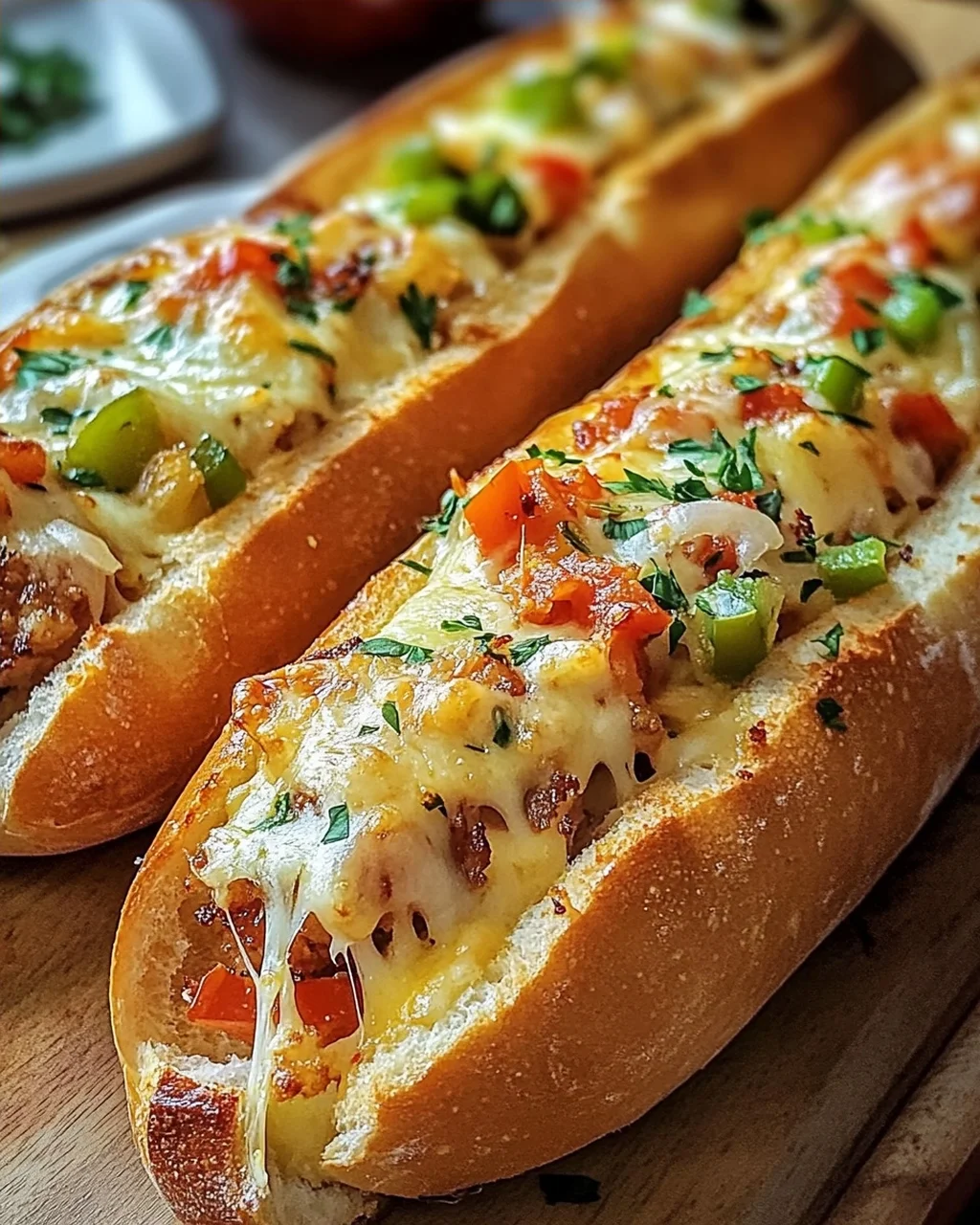 Gefüllte Ofen-Baguettes