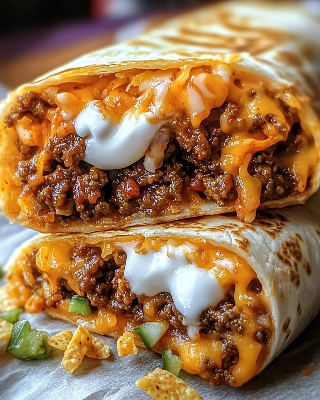 Gegrillter Käse-Burrito