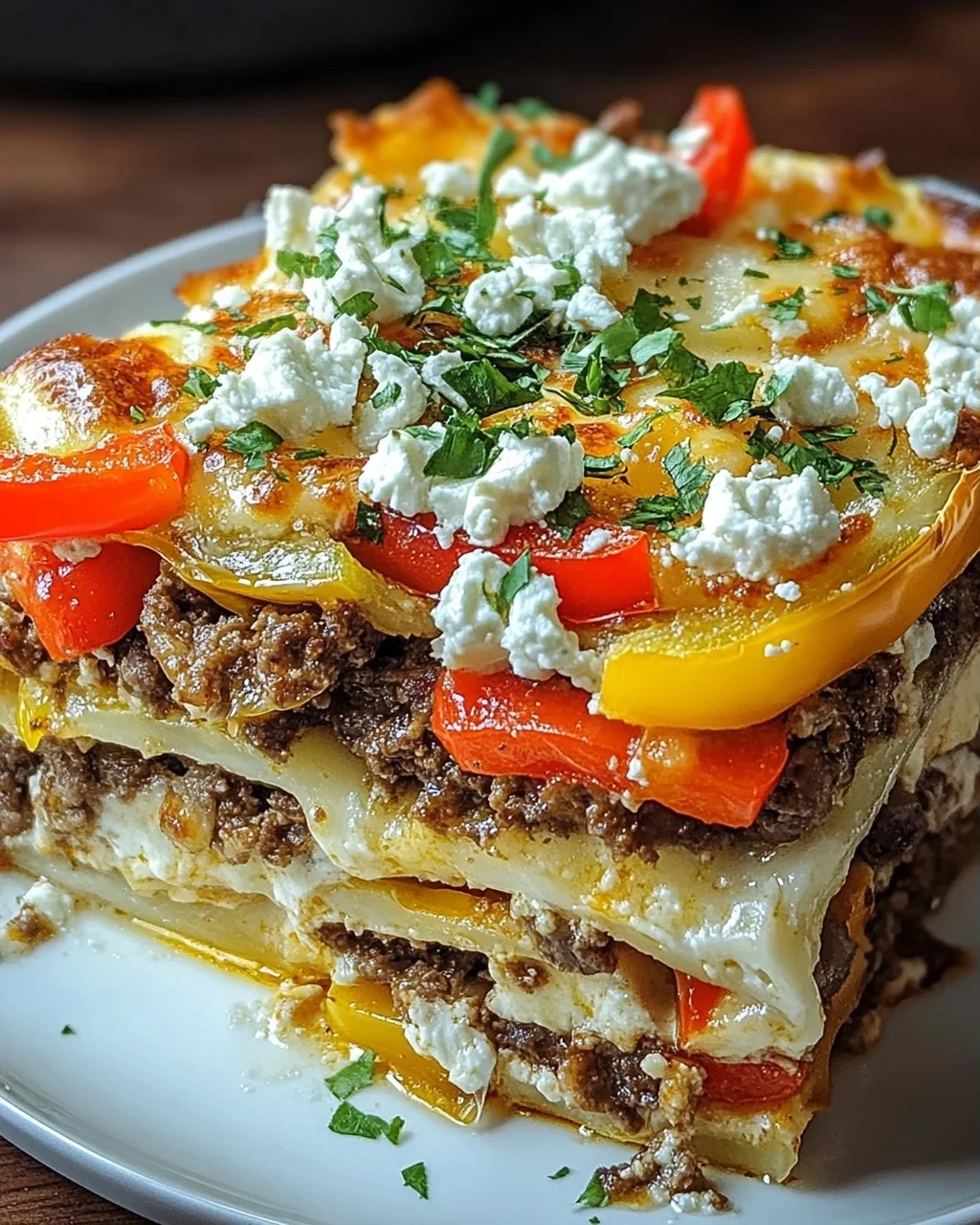 Gyrosauflauf mit Schafskäse