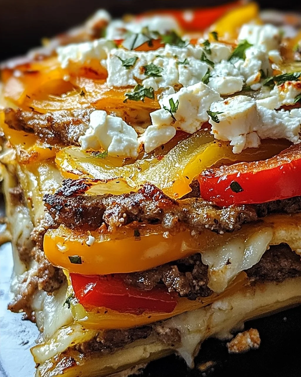 Gyrosauflauf mit Schafskäse