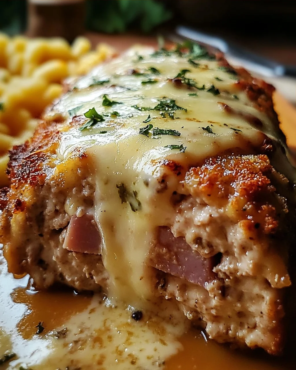 Hähnchen-Cordon-Bleu-Hackbraten