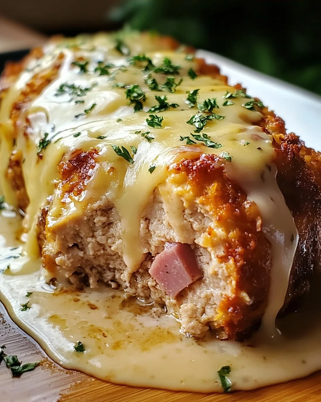 Hähnchen-Cordon-Bleu-Hackbraten
