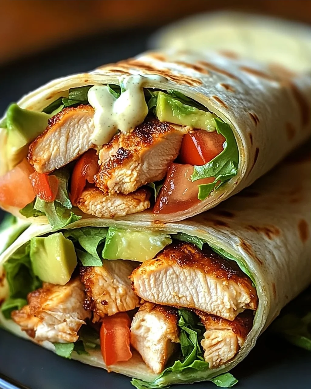 Hähnchen-Wraps mit Blitzsoße