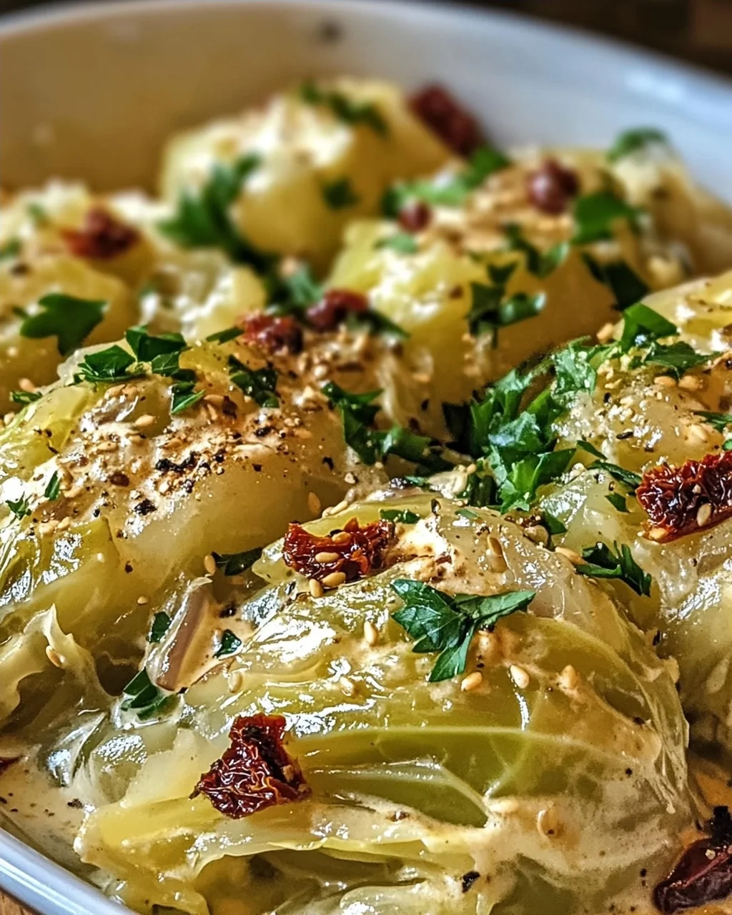 Heirate mich schmelzender Kohl im cremigen Tuscan-Stil