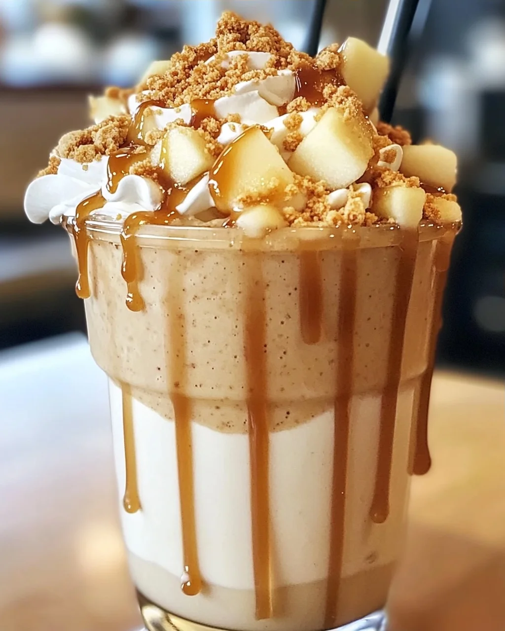 Karamell-Apfel-Pie-Milchshake für den perfekten Genuss