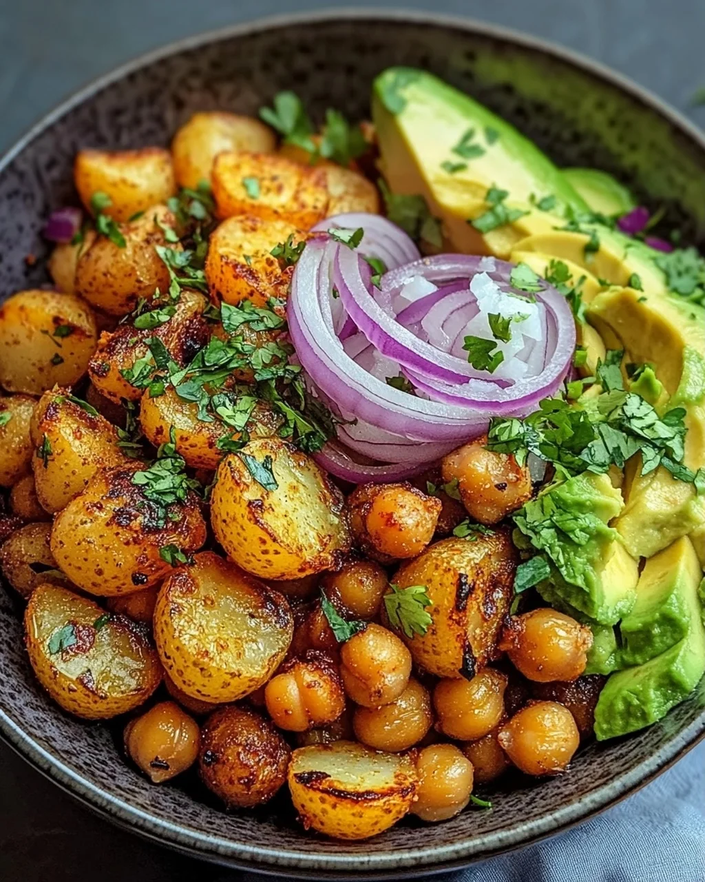 Kartoffel-Kichererbsen-Bowl