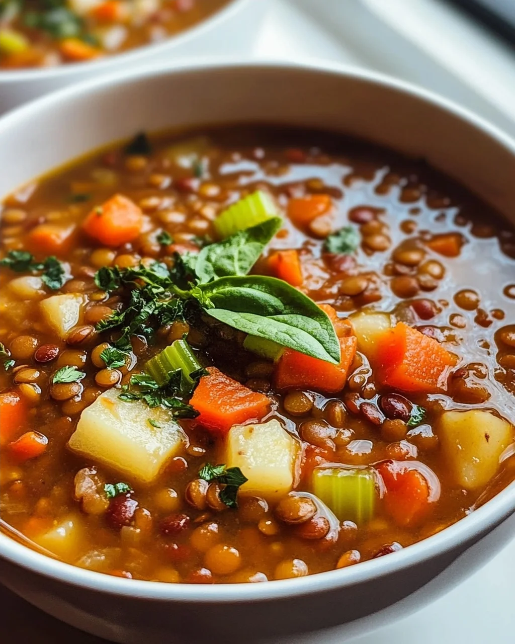 Klassisch Herzhafte Linsengemüsesuppe - Dein Seelenwärmer