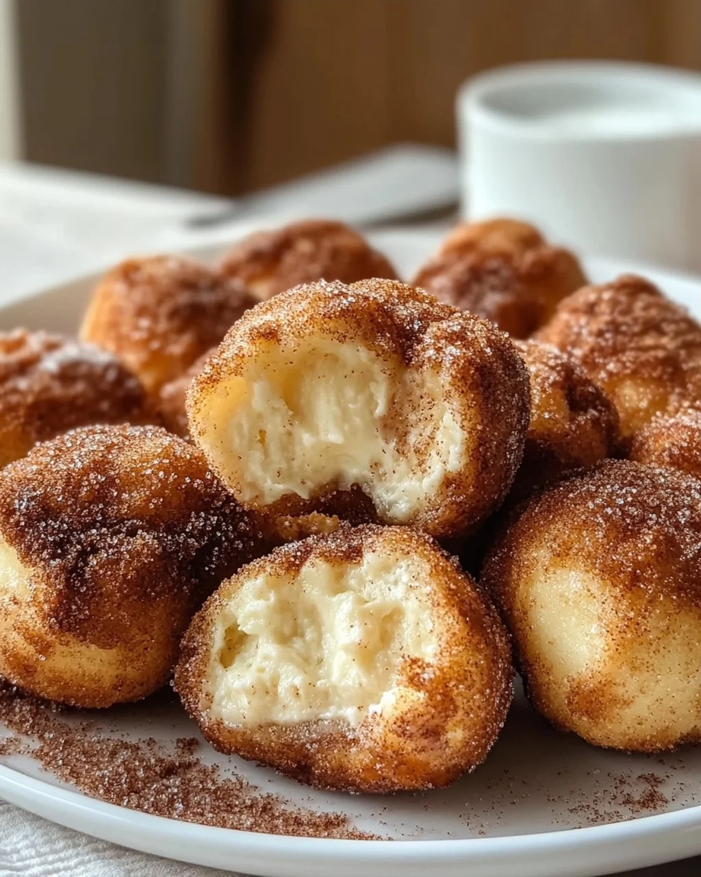 Knusprige Churro Käsekuchen-Bites aus der Heißluftfritteuse