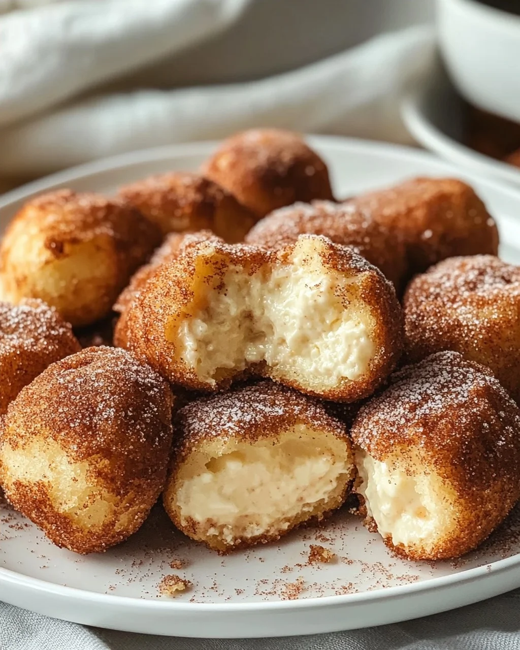Knusprige Churro Käsekuchen-Bites aus der Heißluftfritteuse