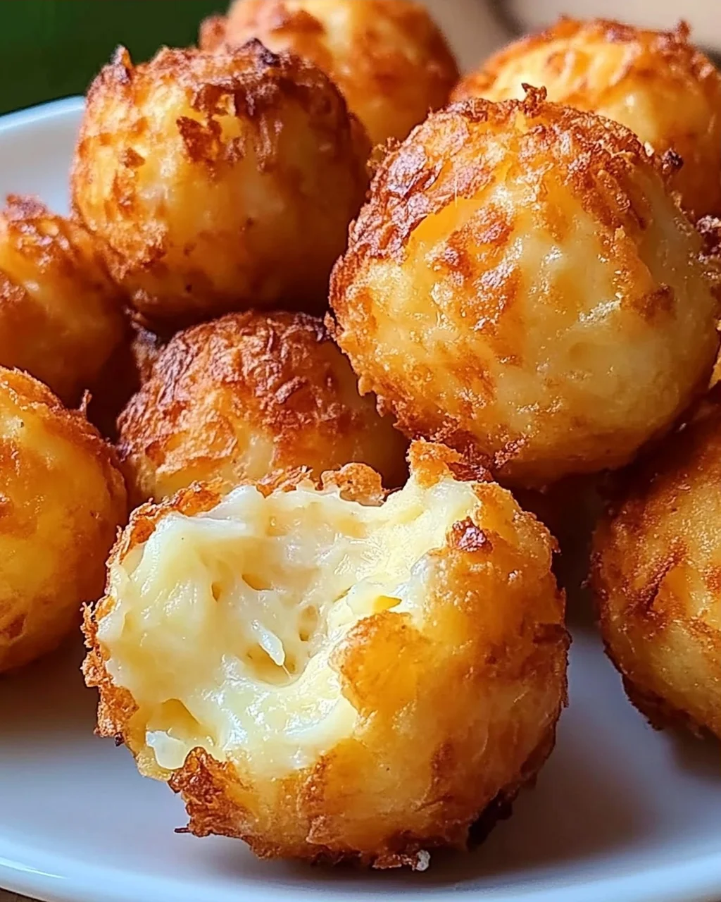 Knusprige Kartoffelpüree Käsebällchen