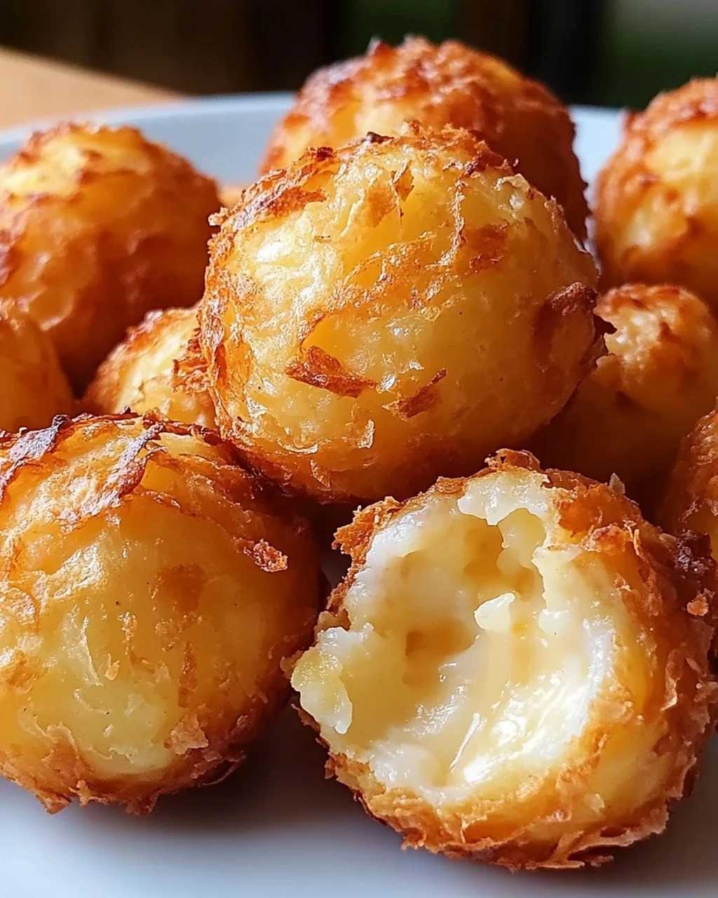 Knusprige Kartoffelpüree Käsebällchen