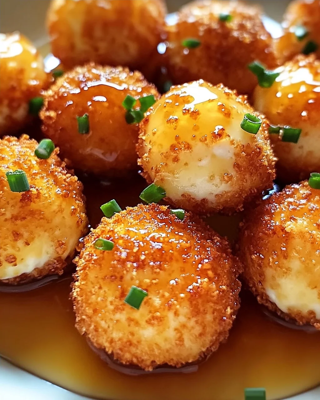 Knusprige Ziegenkäsebällchen mit Honig für Feste
