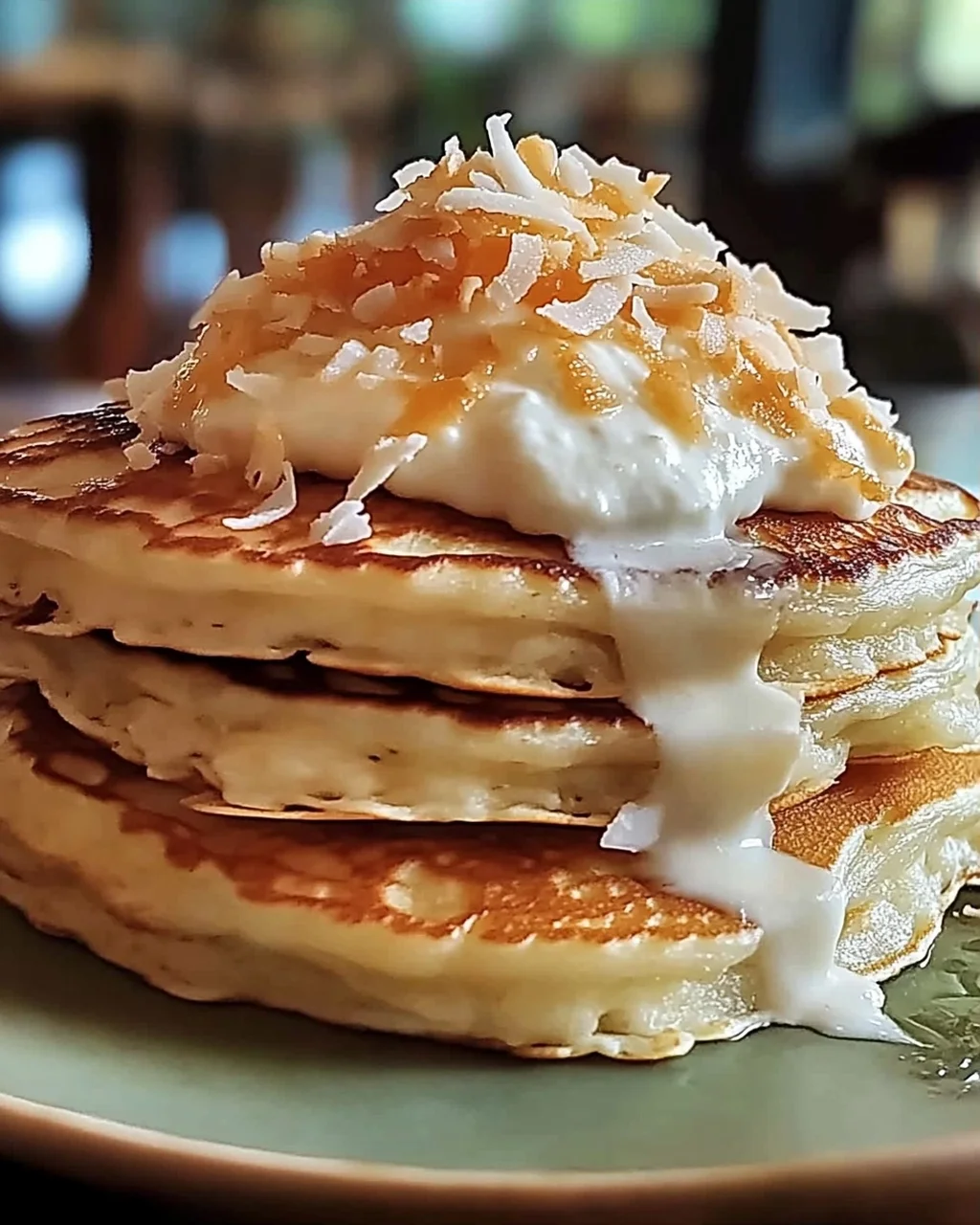 Kokosnusscreme Pfannkuchen für einen tropischen Genuss