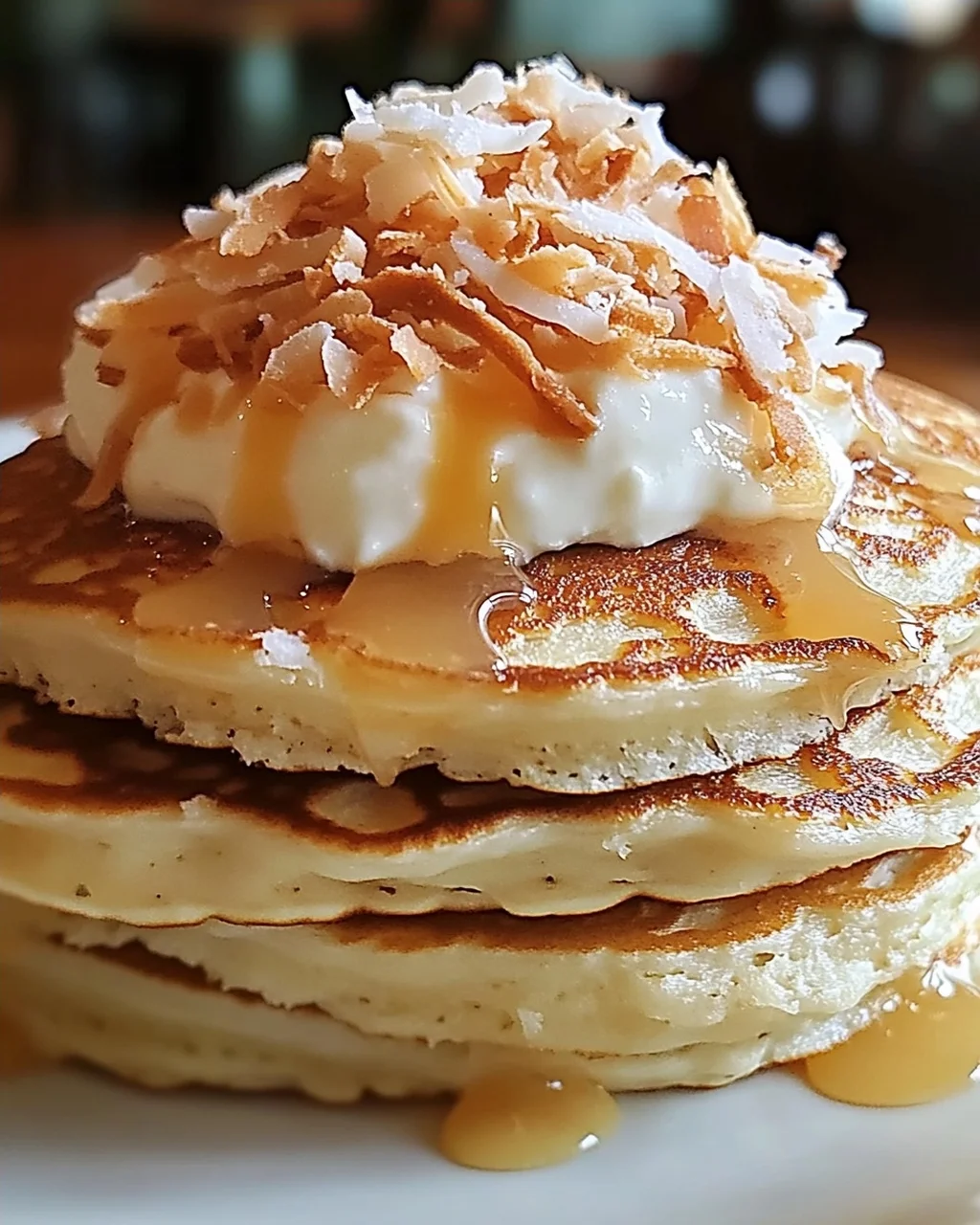 Kokosnusscreme Pfannkuchen für einen tropischen Genuss