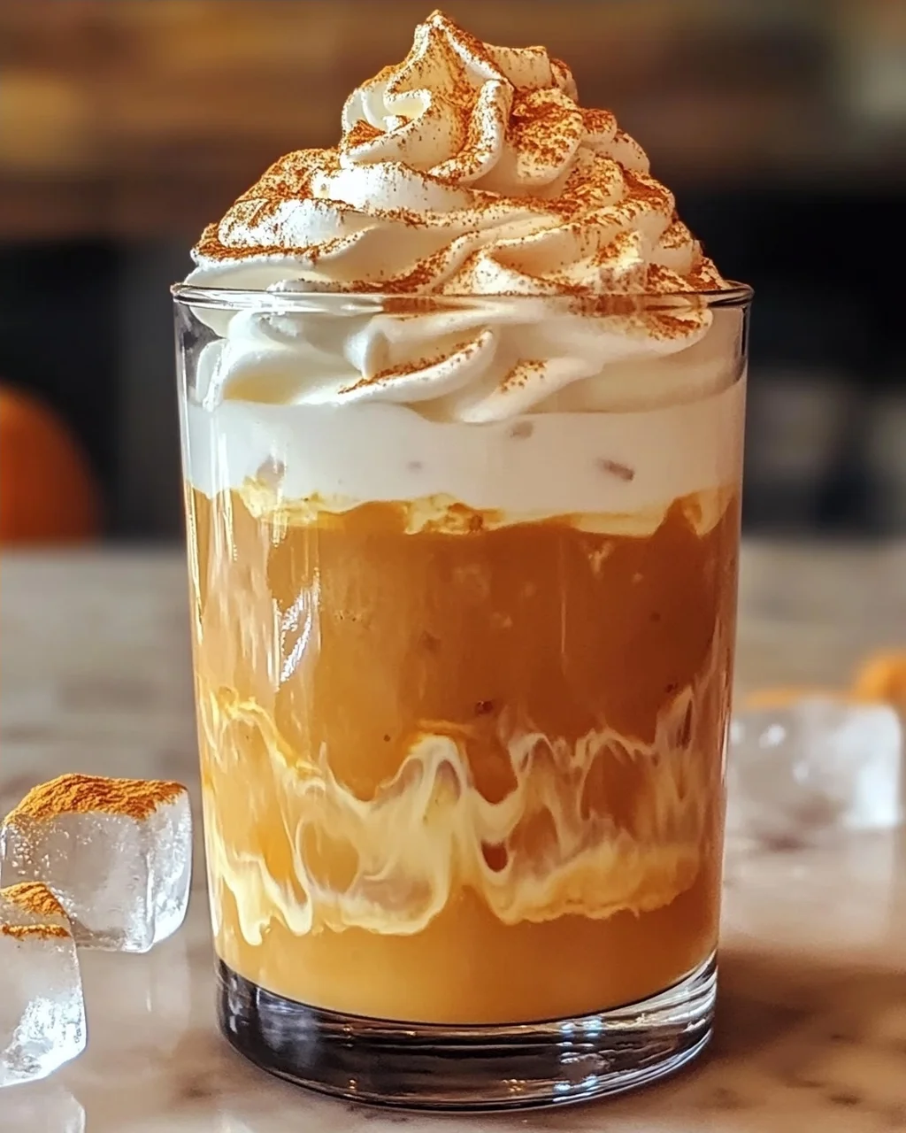 Kürbis Chai Eistee Latte für den perfekten Herbstgenuss
