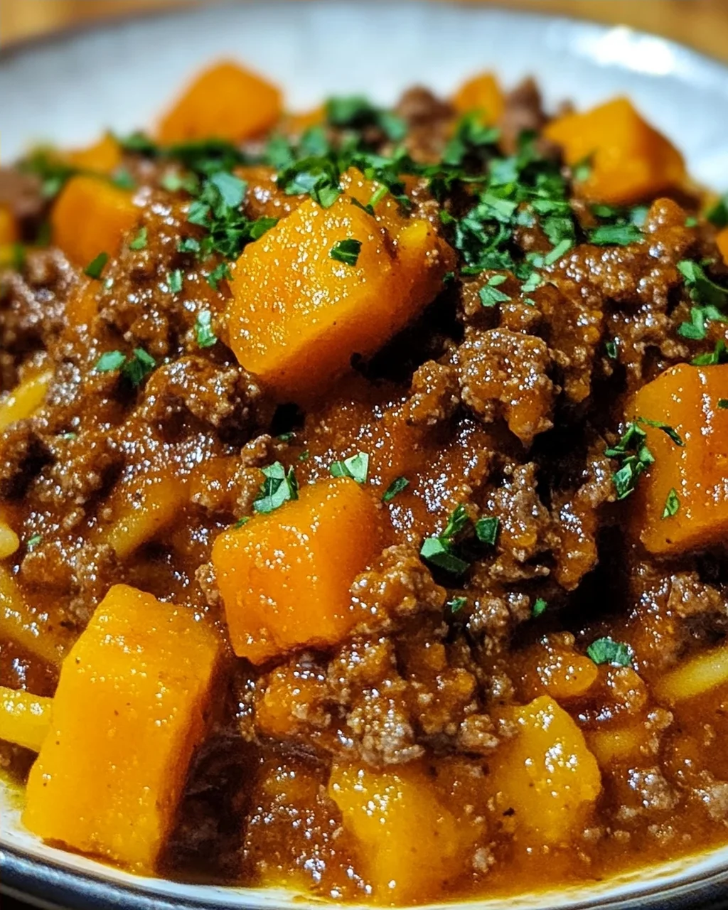 Kürbis-Rindfleisch-Bolognese