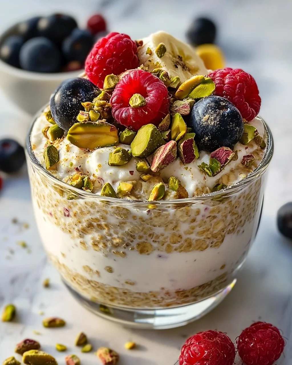 Leckere Pistachio Overnight Oats für einen gesunden Start!