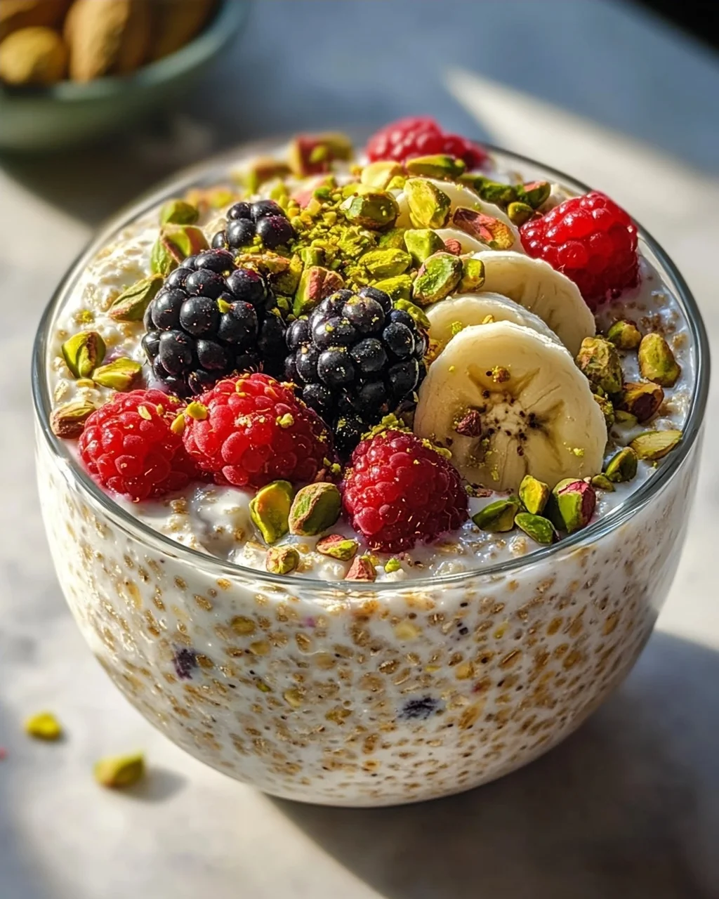 Leckere Pistachio Overnight Oats für einen gesunden Start!