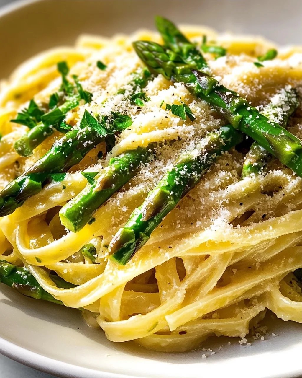 Leckere Spargel Pasta mit grünem Spargel - schnell & einfach!