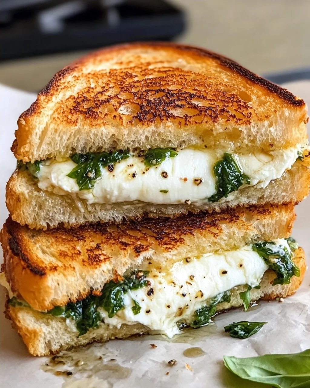 Melty Burrata Grilled Cheese Sandwich – Ein Genuss für Käseliebhaber!