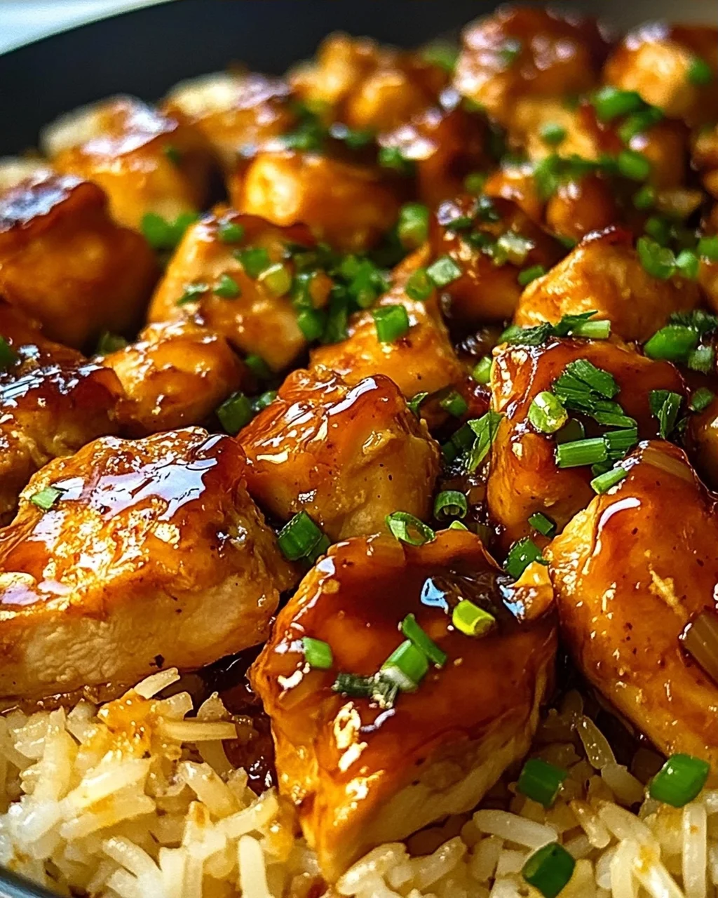 One Pan Honig BBQ Hähnchen mit Reis