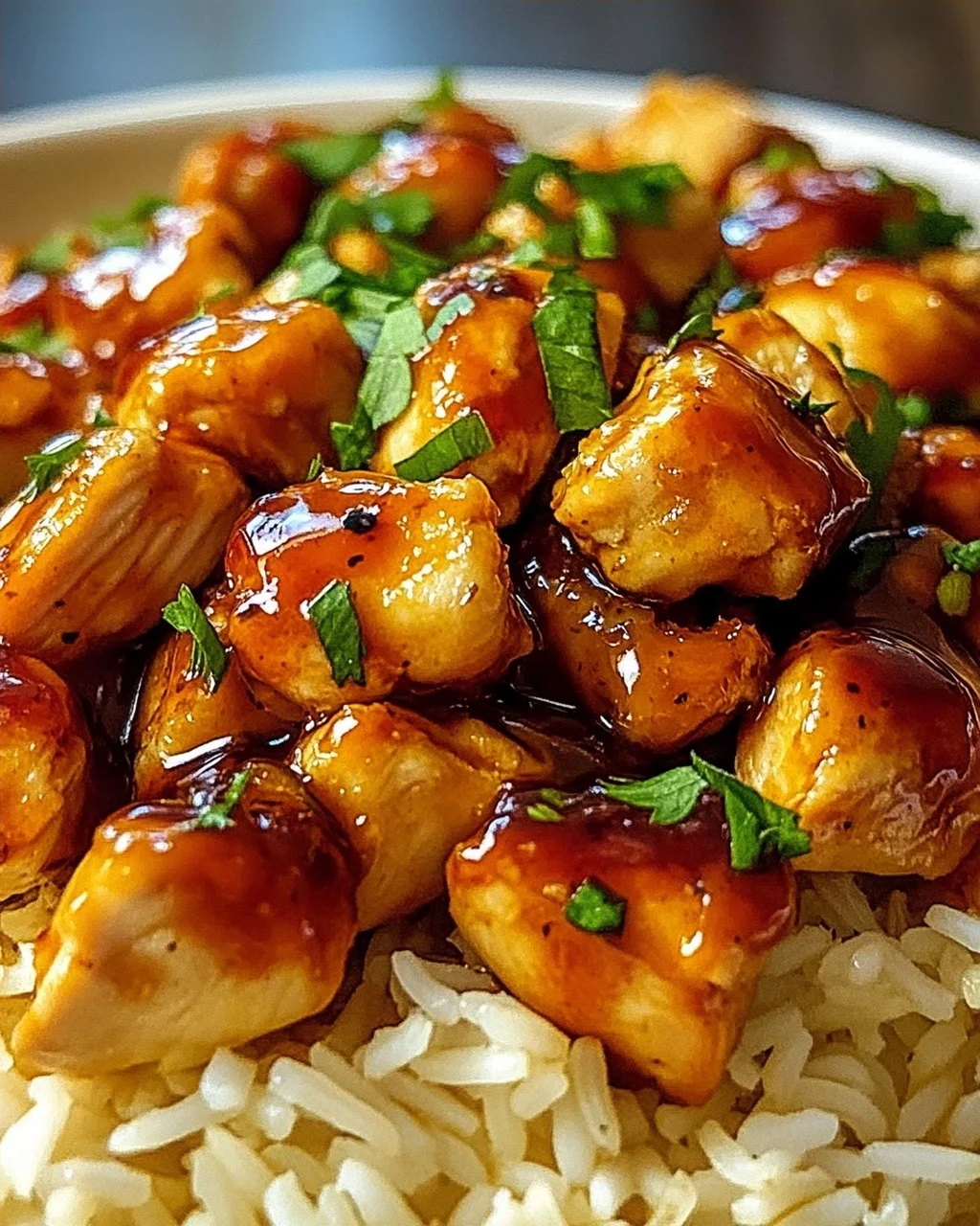 One Pan Honig BBQ Hähnchen mit Reis