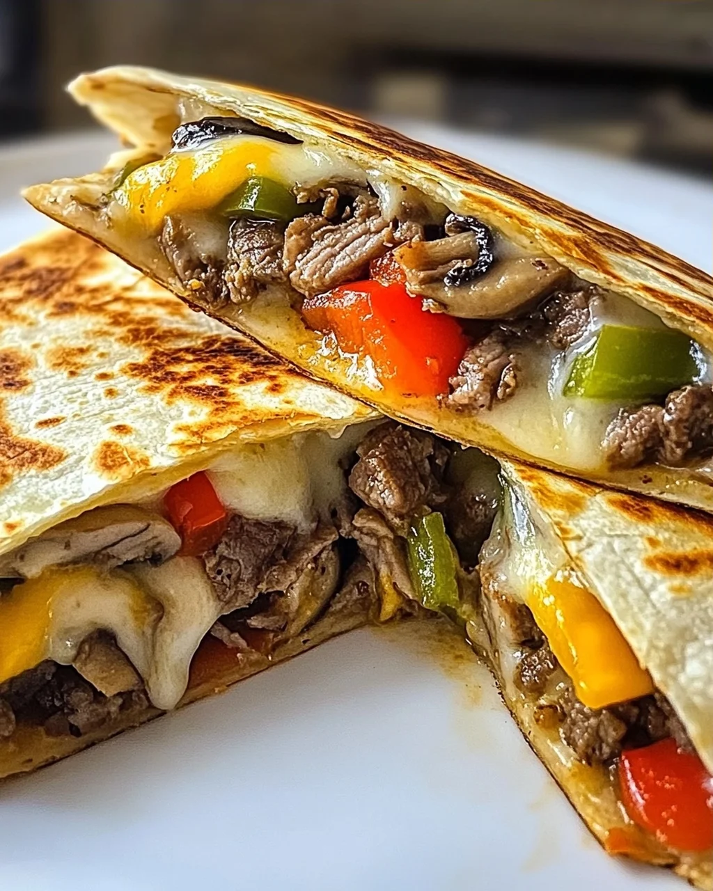 Philly Cheesesteak Quesadilla für ein schnelles Essen