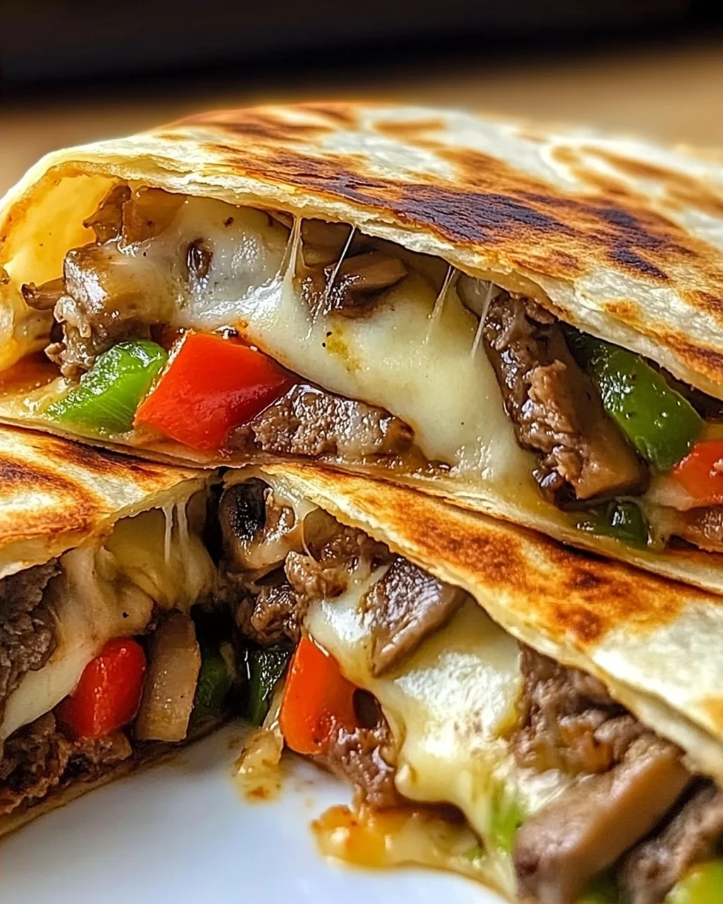 Philly Cheesesteak Quesadilla für ein schnelles Essen