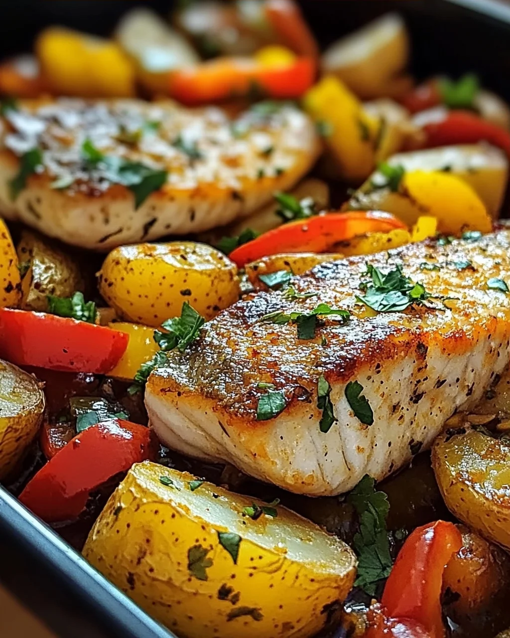 Portugiesischer Ofenfisch mit Kartoffeln