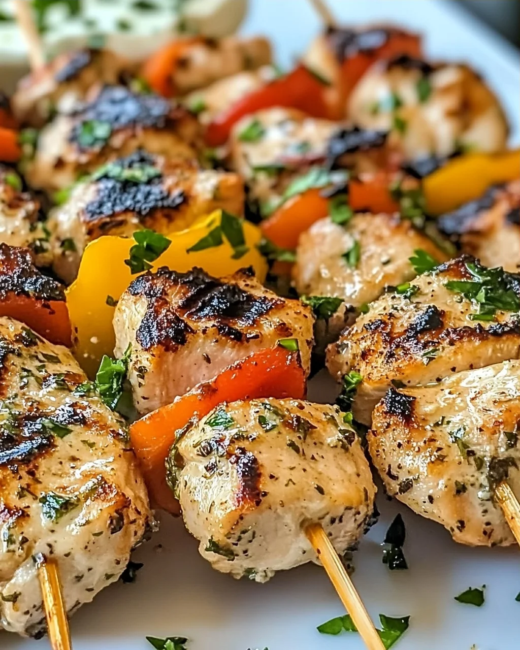 Ranch Knoblauch Parmesan Hähnchenspieße einfach selbst gemacht