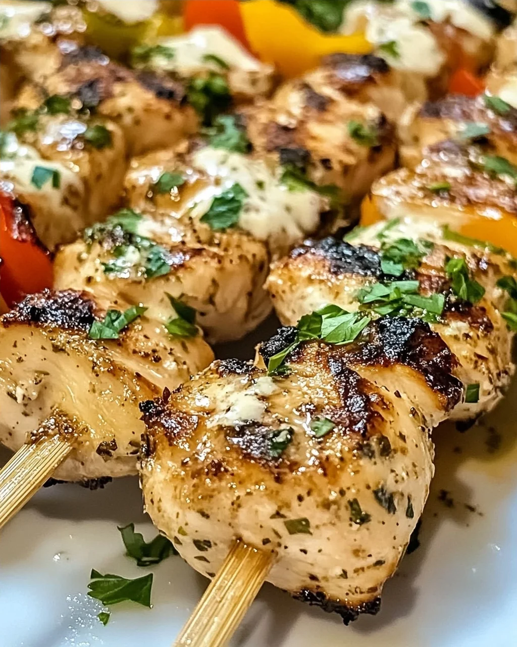 Ranch Knoblauch Parmesan Hähnchenspieße einfach selbst gemacht