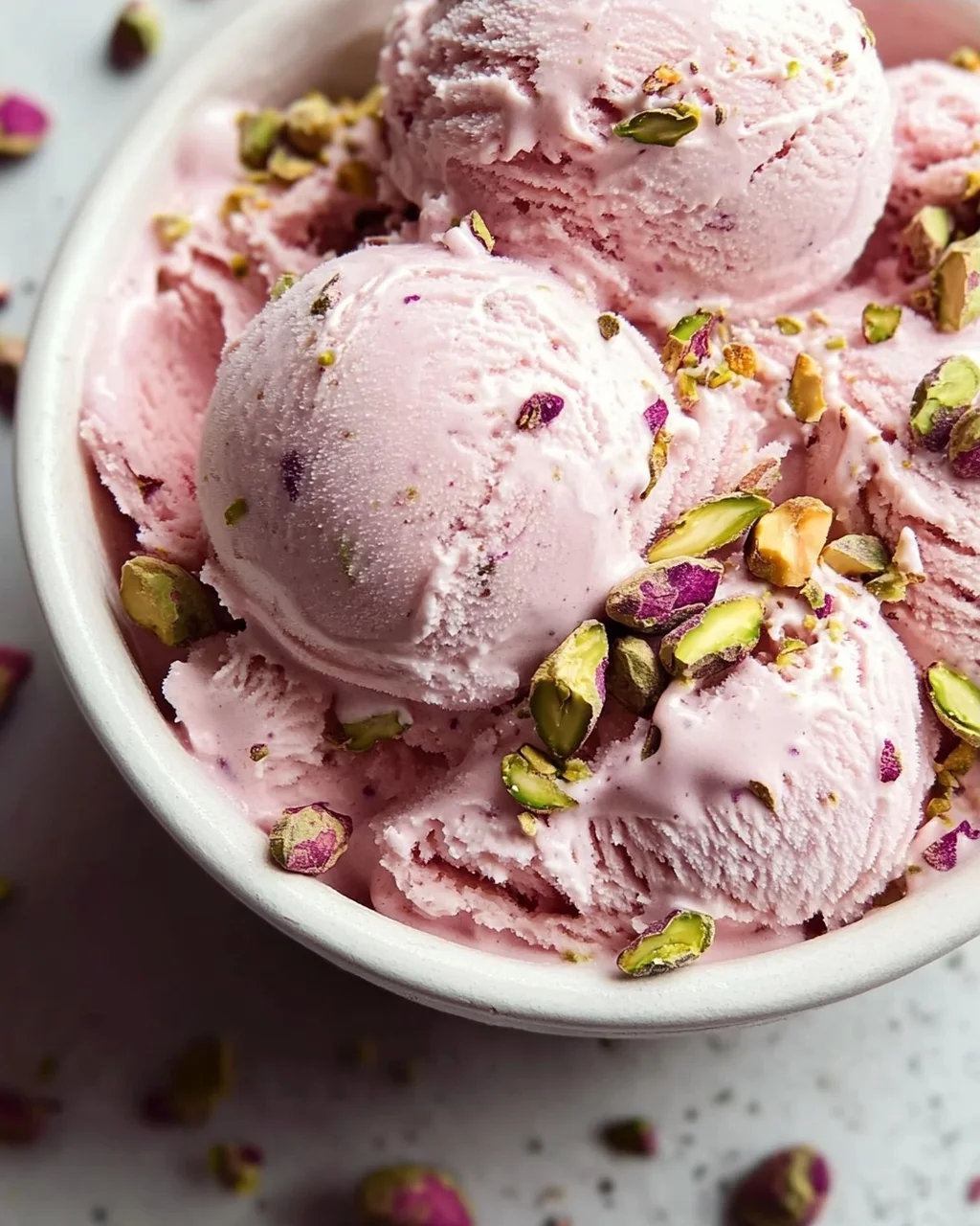 Rosen-Pistazien-Eis: Himmlisch cremig & einfach selbstgemacht!