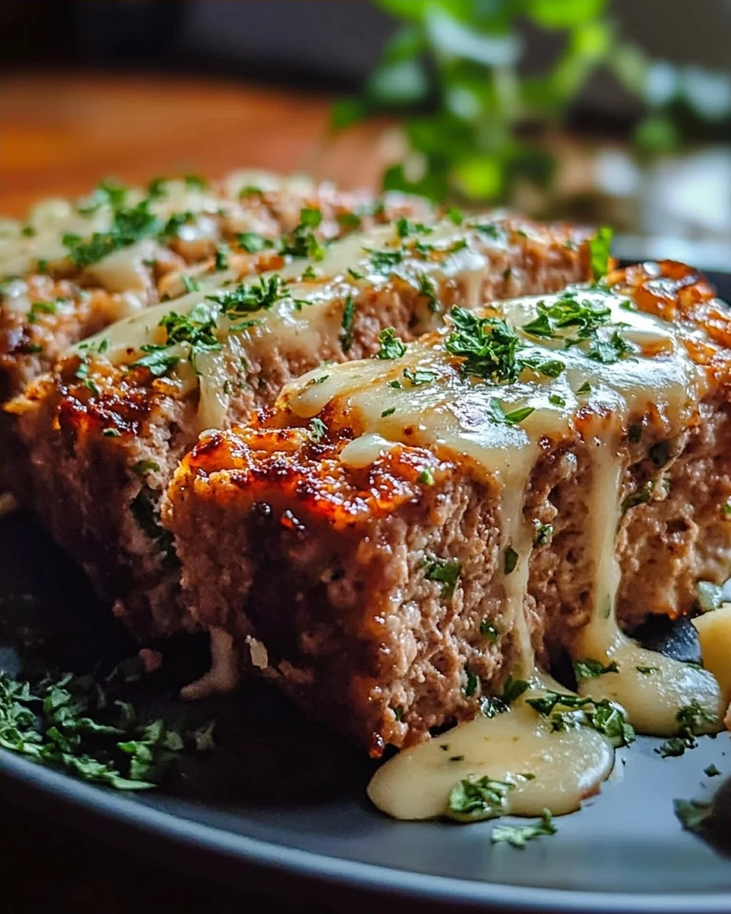 Saftiger Knoblauch-Parmesan-Hühnchen-Fleischlaib Rezept
