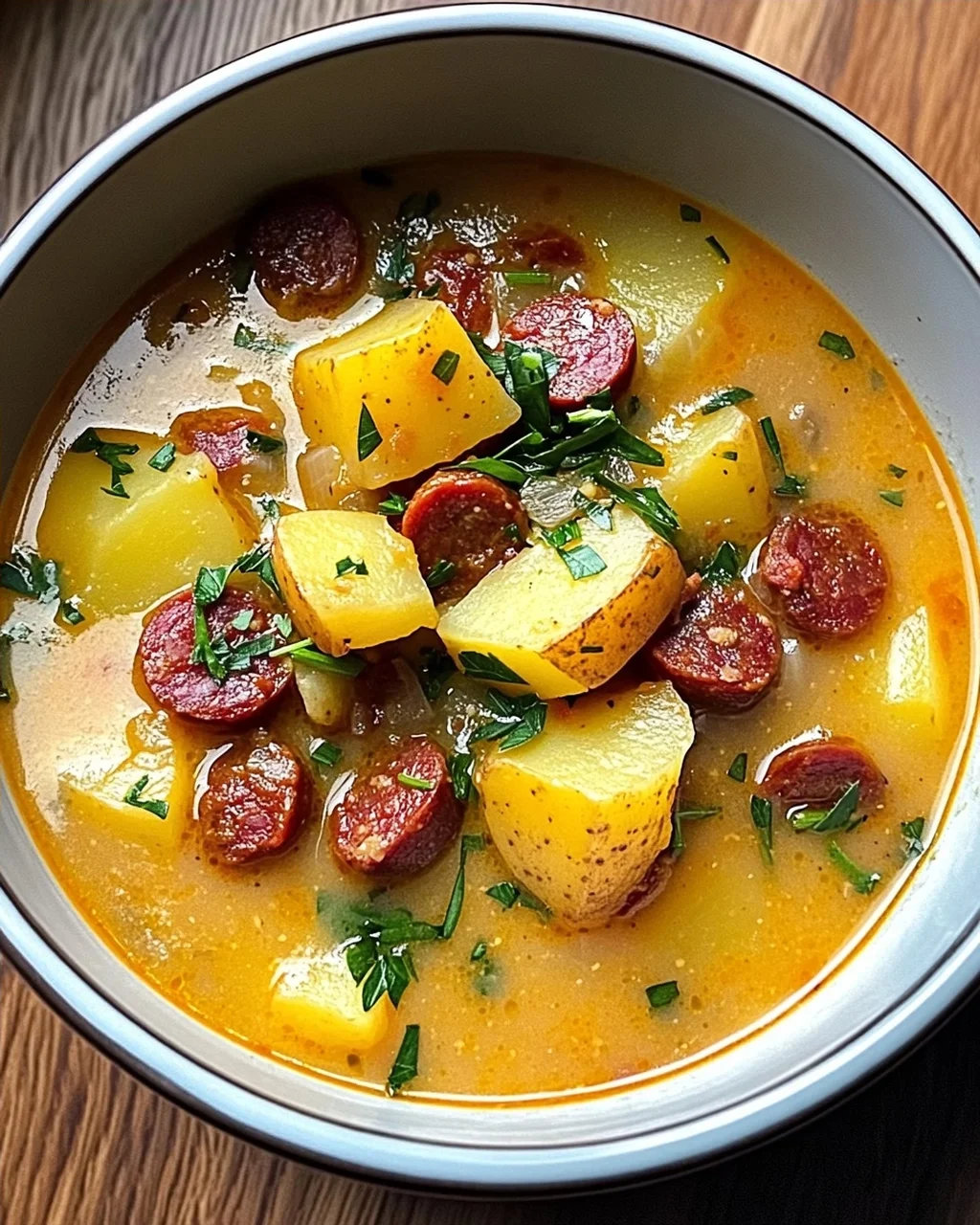 Spanische Kartoffelsuppe mit Chorizo für Wohlfühlmomente