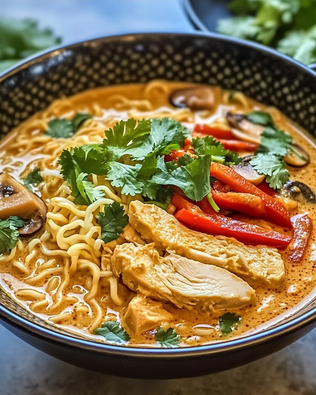 Thai Erdnussbutter Ramen in 40 Minuten zubereiten