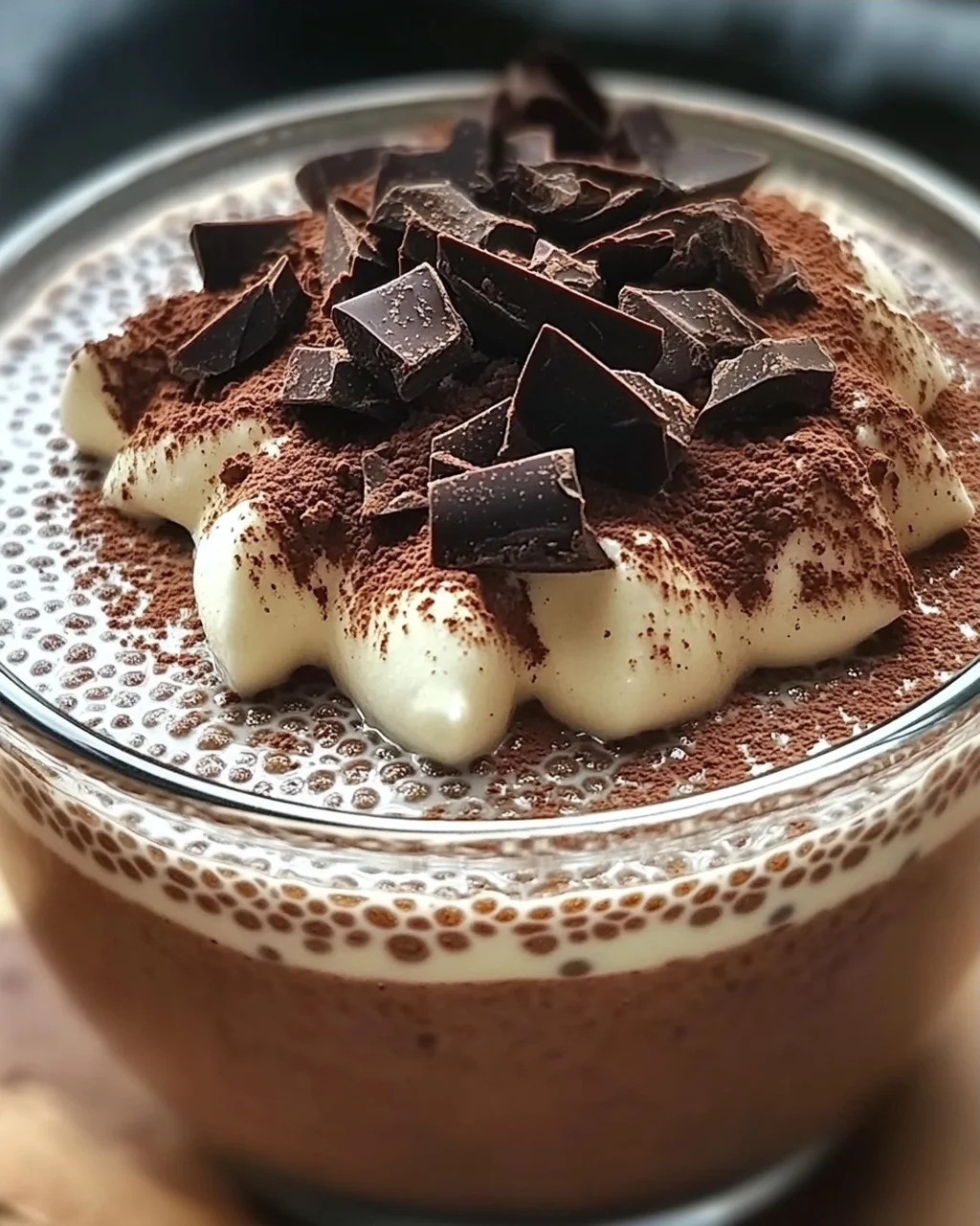 Tiramisu Chia Pudding für ein gesundes Dessert