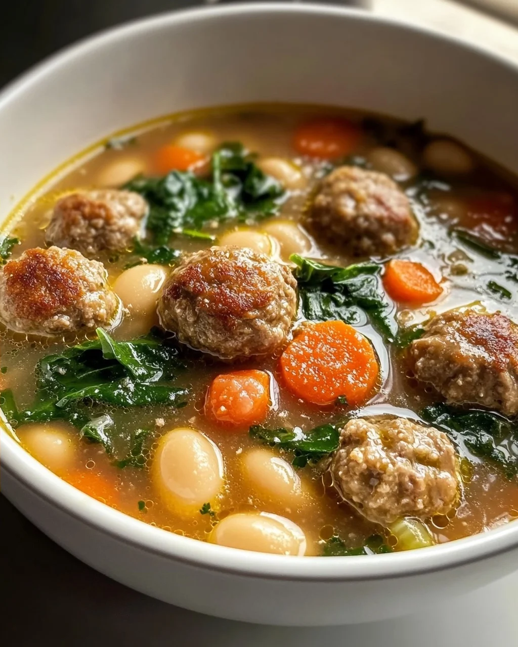 Toskanische Fleischbällchensuppe: Bohnen & Alkoholfreies Ale