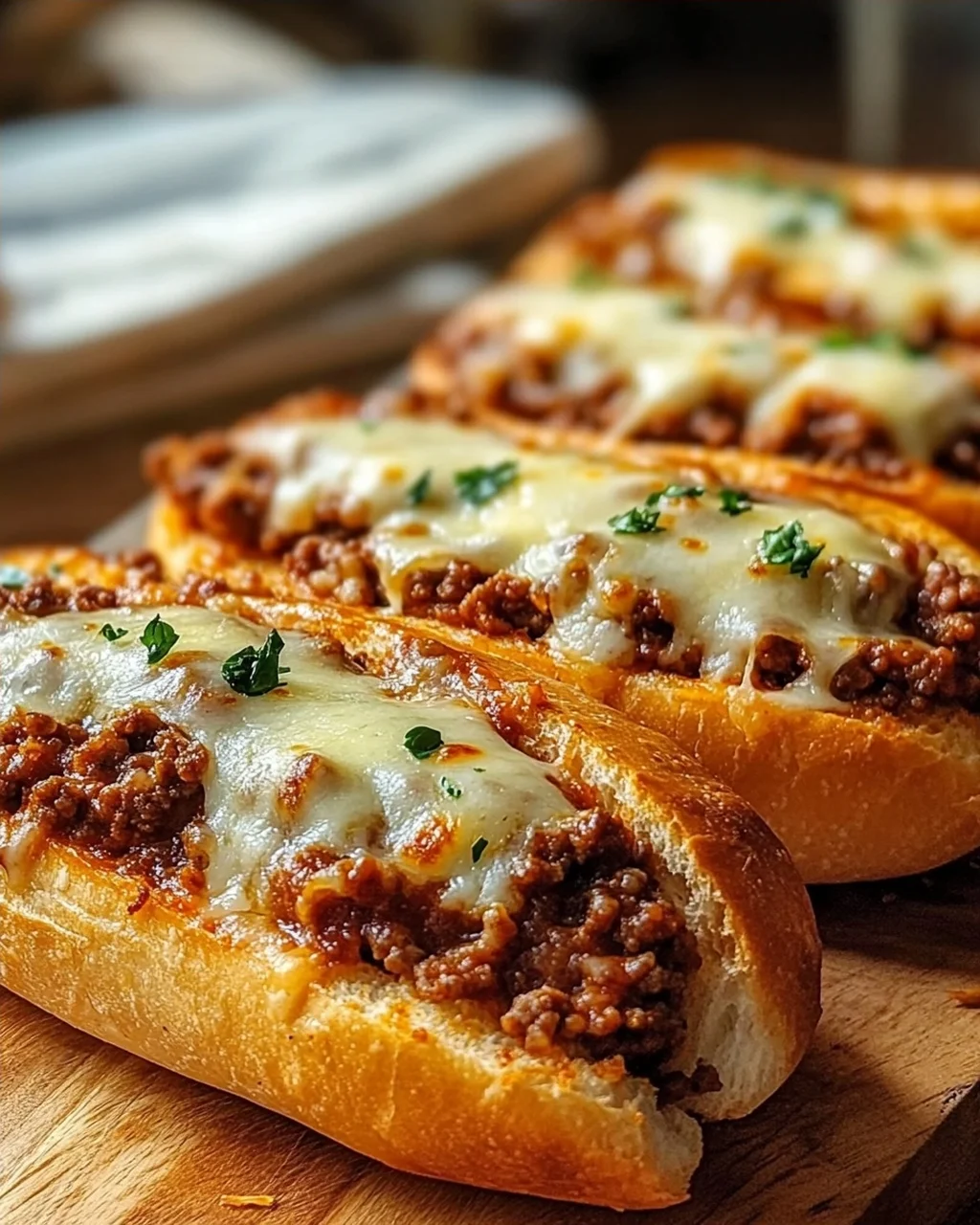 Überbackene Hackfleisch Baguettes – Knusprig & Lecker!