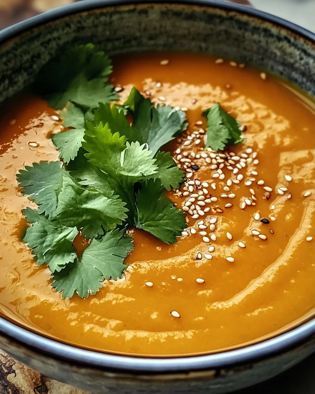Wärmende Sesam-Möhren-Suppe für kalte Tage