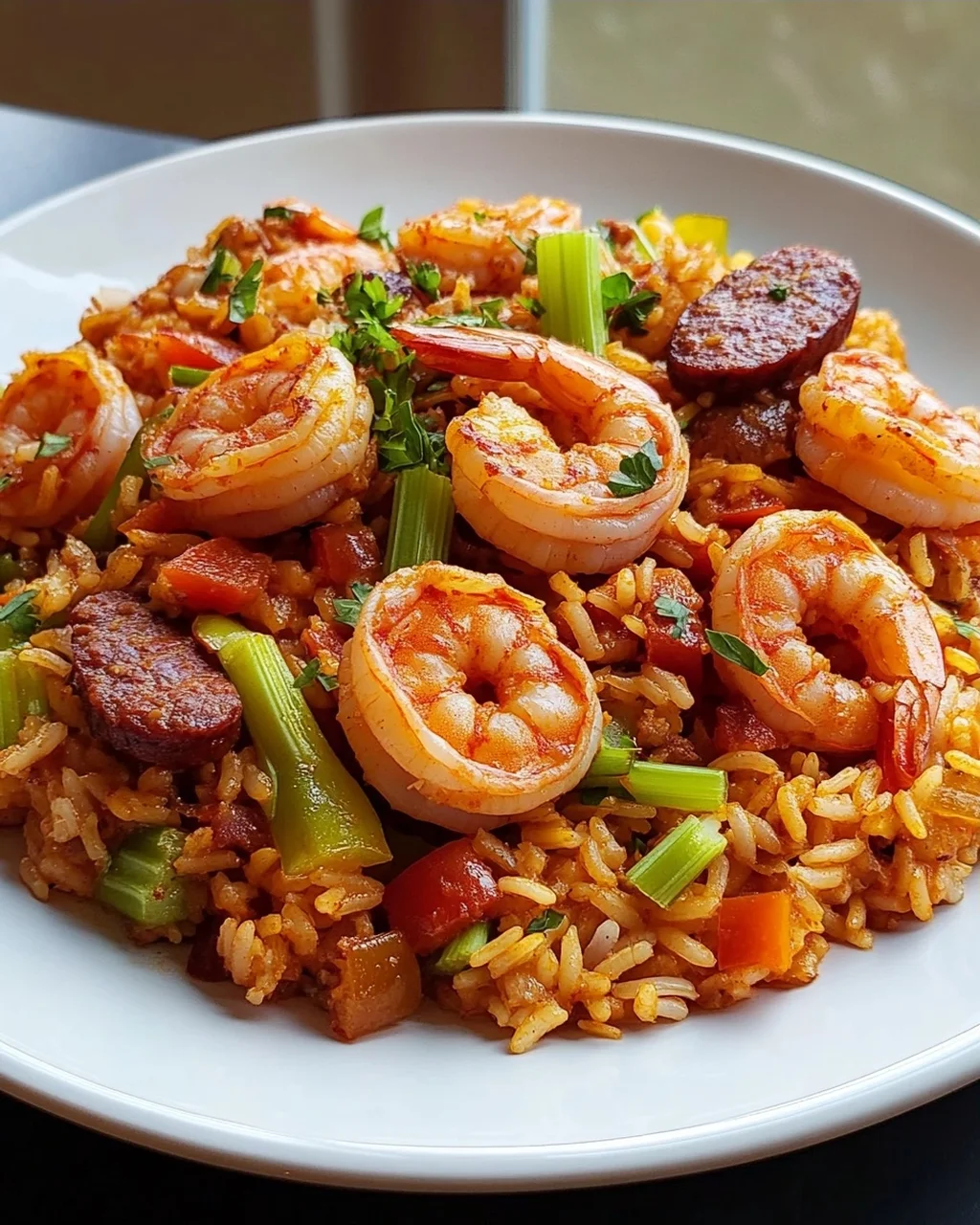 Würzige Jambalaya mit Garnelen & herzhafter Wurst jetzt kochen!