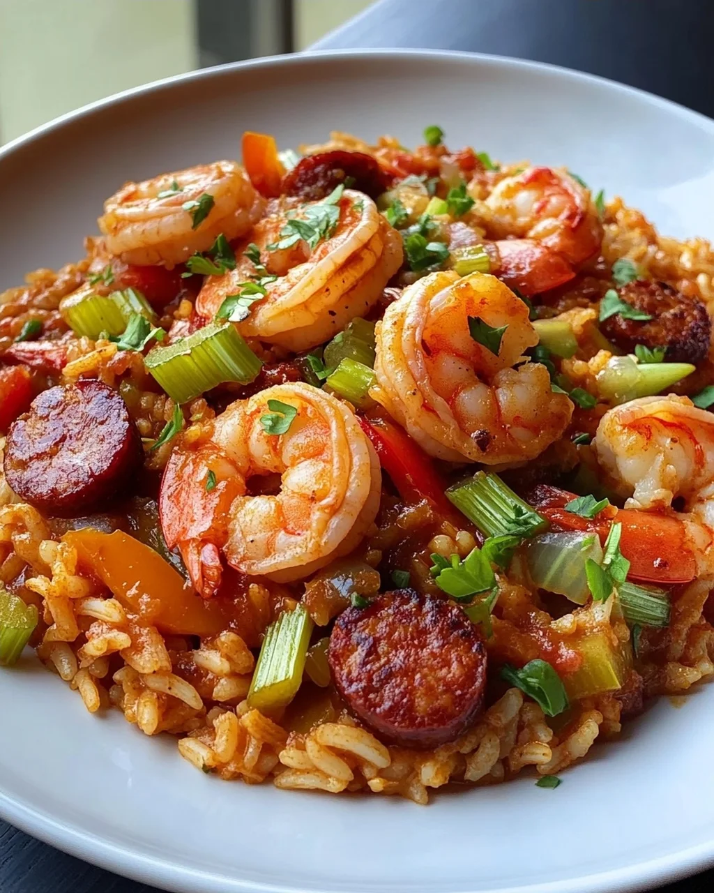 Würzige Jambalaya mit Garnelen & herzhafter Wurst jetzt kochen!